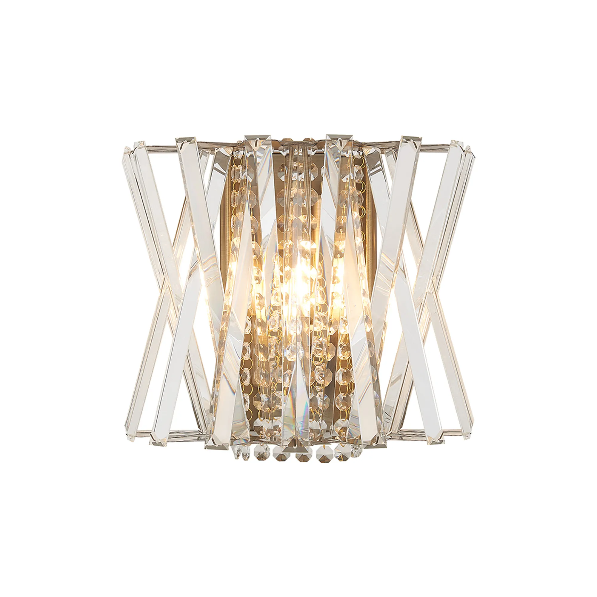 Faline Crystal Wall Lights Diyas Flush Crystal Wall Lights